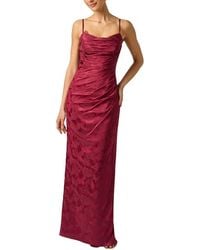 Adrianna Papell - Woven Jacquard Long Dress - Lyst