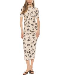 Alexia Admor - Thoren Long Sleeve Draped Dress - Lyst