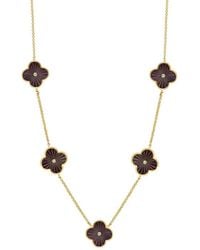 Effy Fine Jewelry - 14K 0.04 Ct. Tw. Diamond & 11Mm Pearl Necklace - Lyst
