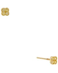 Maitre De Diamant - 18K 0.18 Ct. Tw. Sapphire Earrings - Lyst