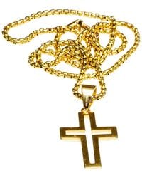 jean claude - Stainless Steel Cross Pendant Necklace - Lyst