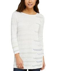 NIC+ZOE Day Boat Striped Long-sleeve Top - Multicolour