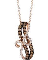 Le Vian - Le Vian 14k Strawberry Gold 0.43 Ct. Tw. Diamond Pendant Necklace - Lyst