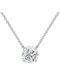 Sabrina Designs Lab Grown Diamonds - 14K 4.00 Ct. Tw. Lab-Grown Diamond Solitaire Necklace - Lyst