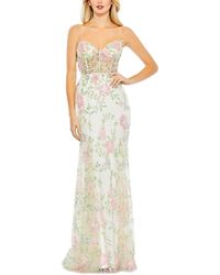 Mac Duggal - Embellished Sleeveless Illusion Corset Gown - Lyst