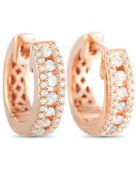 Diamond Select Cuts - 14k 0.35 Ct. Tw. Diamond Hoops - Lyst