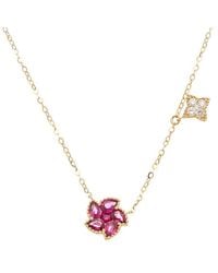 Maitre De Diamant - 14K 1.01 Ct. Tw. Diamond & Ruby Necklace - Lyst