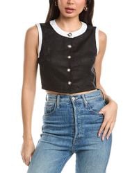 Femme Society - Sleeveless Linen Top - Lyst