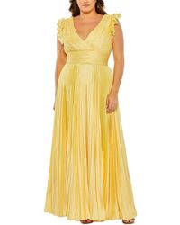 Mac Duggal - Plus Flutter Sleeve Pleated A-Line Dress - Lyst