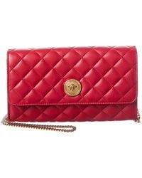 Versace - Medusa Leather Wallet On Chain - Lyst