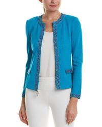 St. John Wool-blend Jacket - Blue