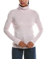 Forte - Chunky Trim Turtleneck 100% Cashmere Sweater - Lyst