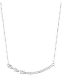 Adornia - Plated Curved Bar Pear Necklace - Lyst