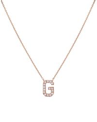 Diana M. Jewels 18k Rose Gold Diamond Necklace - Metallic