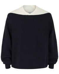 Ferragamo - Two-Tone Knit Sweater - Lyst
