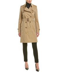 Burberry Kensington Mid-length Heritage Trench Coat - Brown