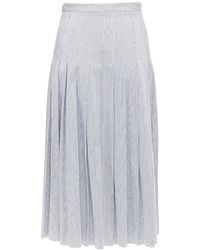 Celine - Striped Box Pleated Skirt, Size Fr (Authentic Pre-Loved) - Lyst