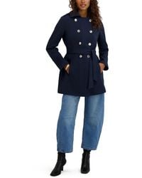 Kensie - Double Breasted Softshell Jacket - Lyst