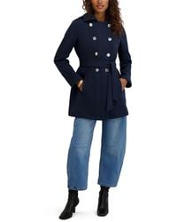 Kensie - Double Breasted Softshell Jacket - Lyst
