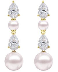 Kai Fine Jewelry - 14K 2.00 Ct. Tw. Lab-Grown Diamond & 4Mm, 8-9Mm Pearl Drop Earrings - Lyst