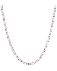Forever Creations Signature - Forever Creations 14K Rose 7.00 Ct. Tw. Lab Grown Diamond Tennis Necklace - Lyst
