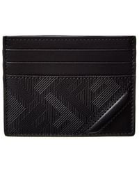 Fendi - Shadow Diagonal Leather Card Holder - Lyst