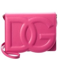 Dolce & Gabbana - Logo Leather Shoulder Bag - Lyst