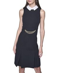 KARL LAGERFELD - Scuba Crepe Sheath Dress - Lyst