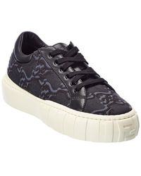 fendi force canvas sneaker