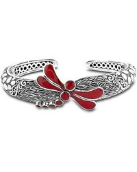 Samuel B. - Silver Coral Dragonfly Cuff Bracelet - Lyst