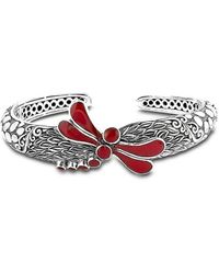 Samuel B. - Silver Coral Dragonfly Cuff Bracelet - Lyst