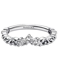 PANDORA - Moments Cz Stackable Ring - Lyst