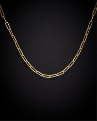 Italian Gold - 18K 2.5Mm Polished Paperclip Chain Necklace - Lyst