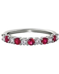 Diamond Select Cuts - 14K Diamond .32 Ct. & .45 Ct Ruby Ring - Lyst