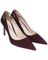 Prada - Suede Cutout Pointed-Toe Pump (Authentic Pre-Loved) - Lyst