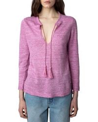 Zadig & Voltaire - Amber Linen & Silk-blend Sweater - Lyst