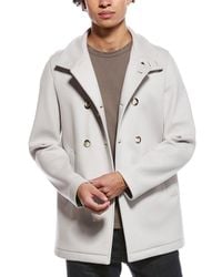Herno - Short Wool & Cashmere-Blend Coat - Lyst