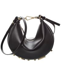 Fendi - Graphy Mini Leather Hobo Bag - Lyst