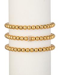 Eye Candy LA - Luxe Collection Titanium Cz 3pc Initial Stretch Bracelet Set (a-z) - Lyst