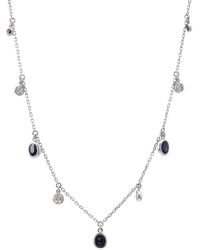Gemstones - 0.53 Ct. Tw. Diamond & Sapphire Necklace - Lyst