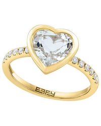 Effy Fine Jewelry - 14K 2.37 Ct. Tw. Diamond & Topaz Ring - Lyst