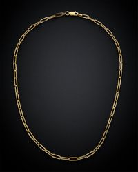 Italian Gold - 14k Paperclip Chain Necklace - Lyst