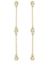 Suzy Levian - 14k 0.40 Ct. Tw. Diamond Station Earrings - Lyst