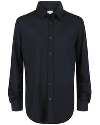 Brioni - Waffle Knit Button-Up Silk Shirt - Lyst