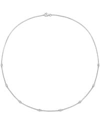 Diamond Select Cuts - 14K 0.18 Ct. Tw. Diamond Station Necklace - Lyst