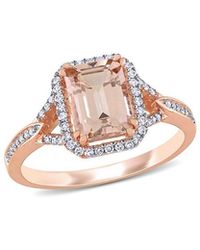 Rina Limor - 14k Rose Gold 1.75 Ct. Tw. Diamond & Morganite Ring - Lyst