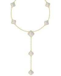 Gabi Rielle - 14K Over Mother Of Pearl Lariat Necklace - Lyst