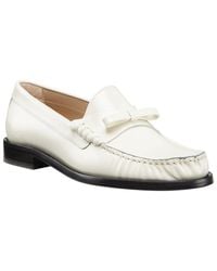 Stuart Weitzman - Lottie Bow Leather Loafer - Lyst