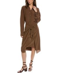 Theory - Sarong Shirtdress - Lyst