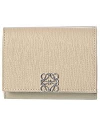 Loewe - Anagram Leather Trifold Wallet - Lyst
